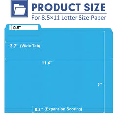 PANDRI close-up of 1/3 cut tab highlighting easy labeling and fast retrieval