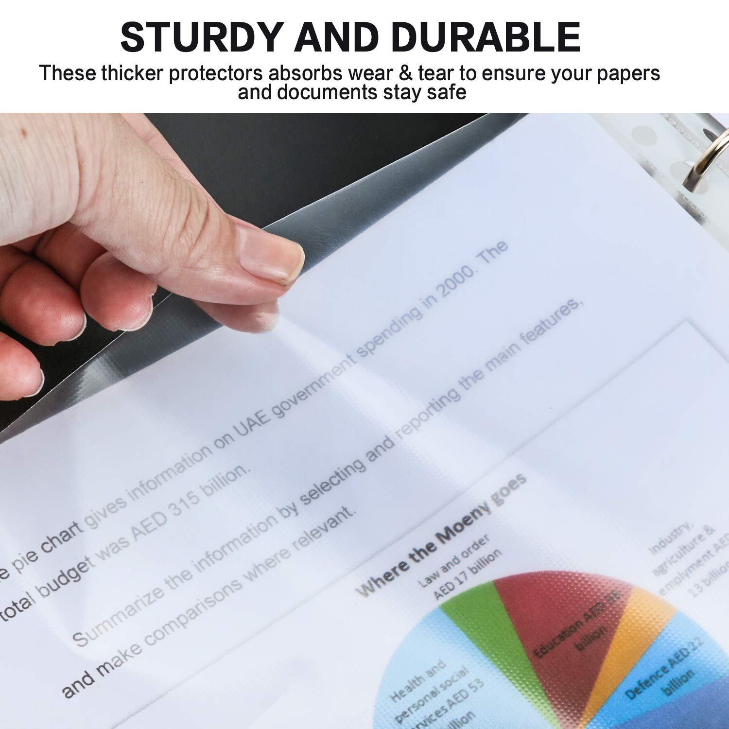 PANDRI sleeves in a home office binder organized and ready for frequent use