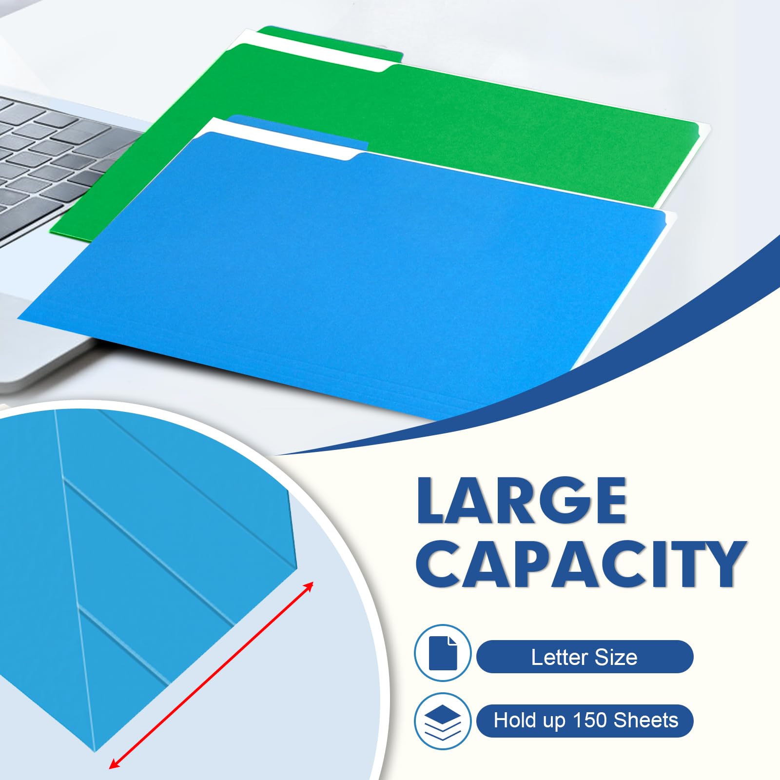 PANDRI six color fanned arrangement illustrating visual filing benefits