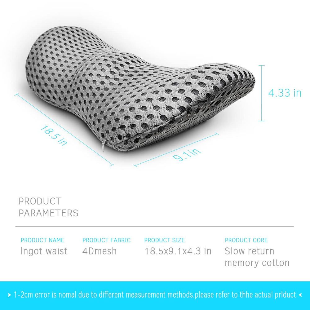 Panduo shown on office chair providing steady lower back support for long workdays