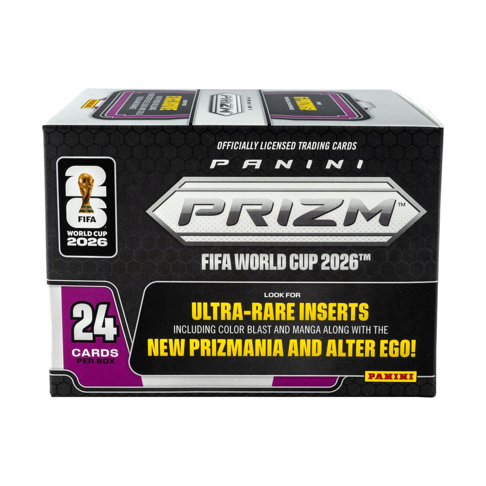 Panini Prizm pack next to pulled cards for size comparison and unboxing clarity