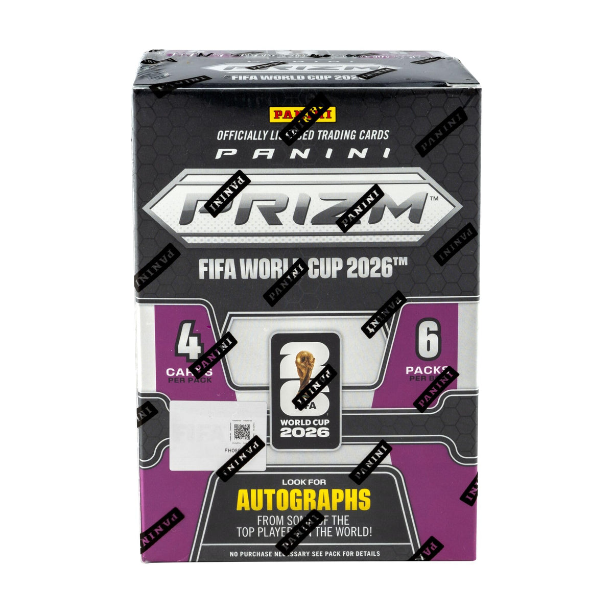 Panini 2026 Prizm World Cup box front view showing branding and collectible appeal