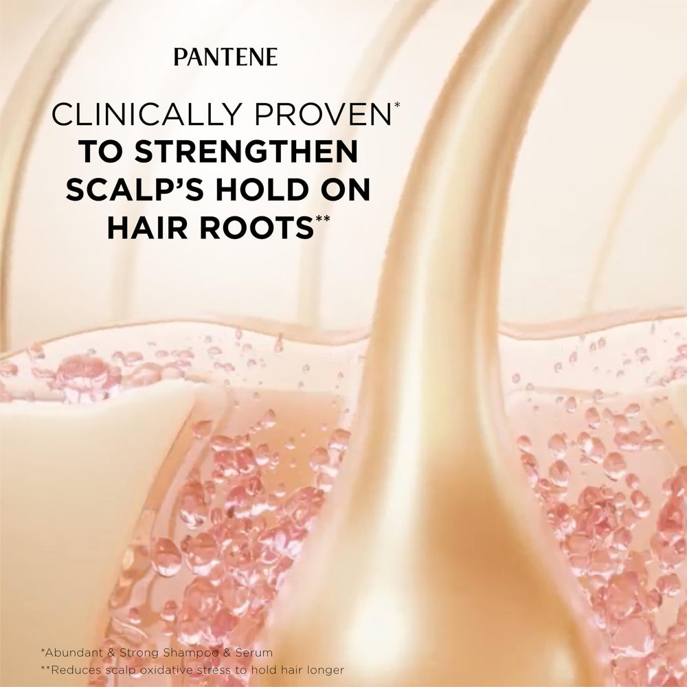 Illustration of cooling scalp sensation from Pantene serum indicating comforting application