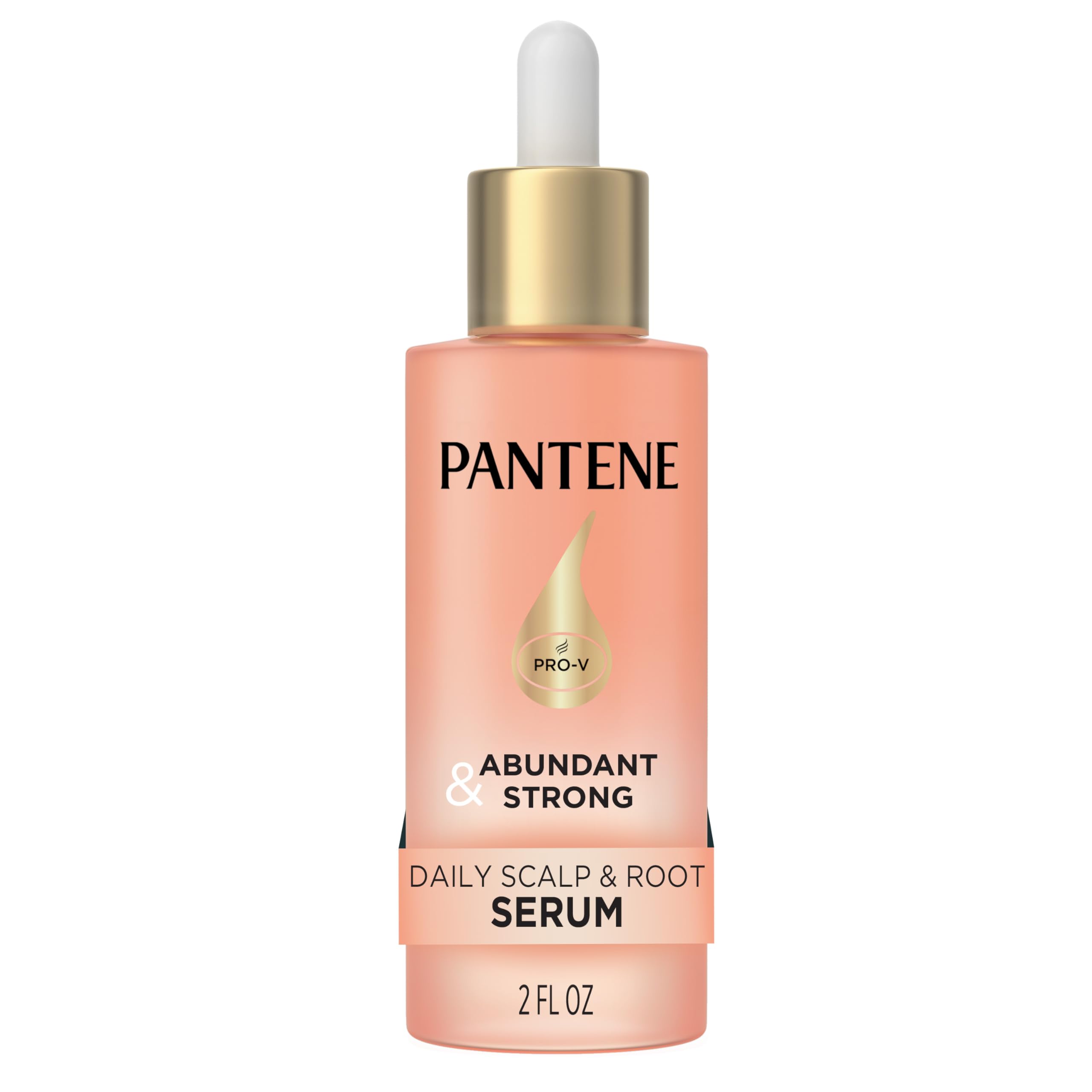 Pantene front packaging showing Abundant & Strong serum for clear product identification and trust