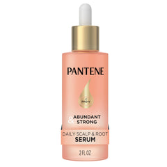 Pantene front packaging showing Abundant & Strong serum for clear product identification and trust