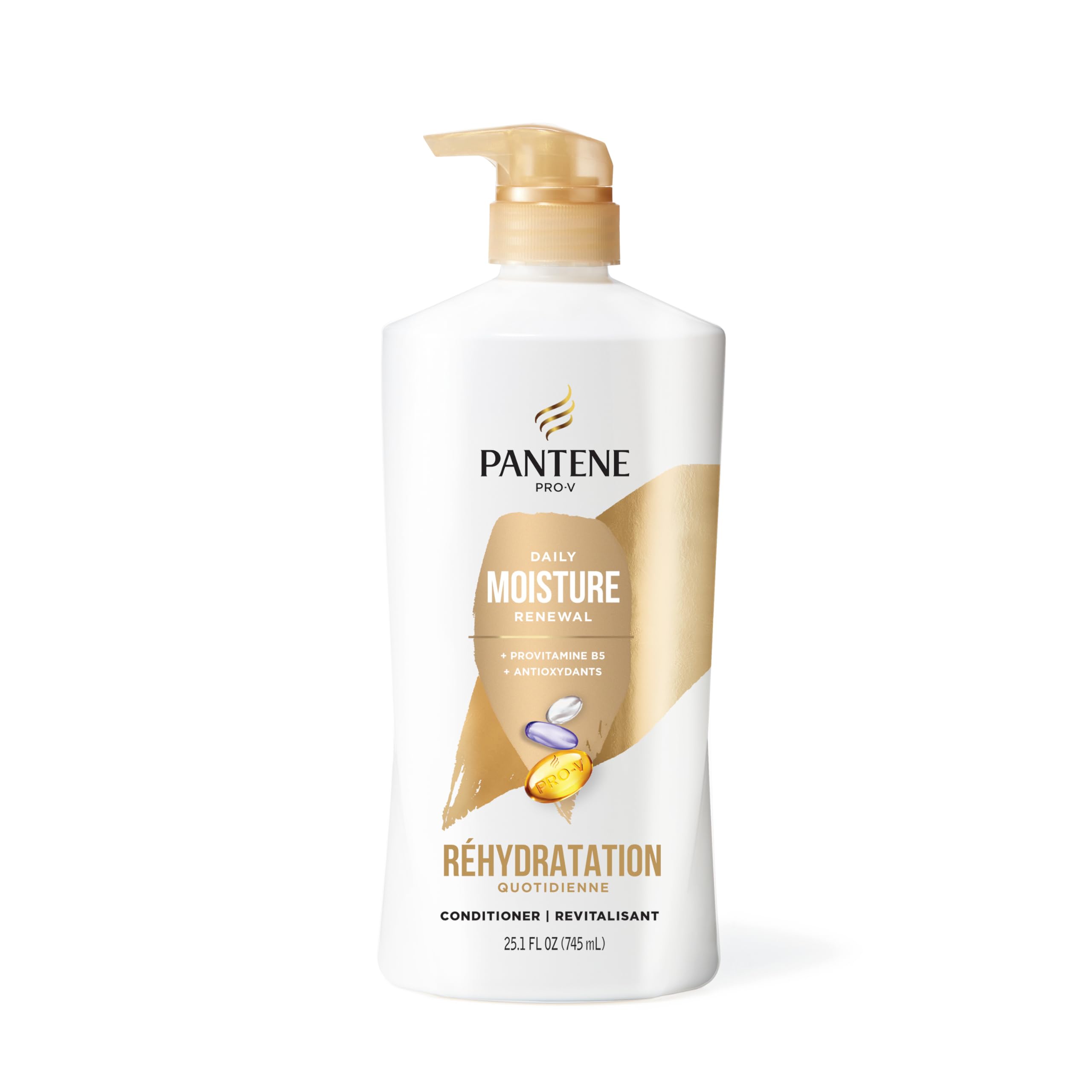 Pantene conditioner staged in bathroom routine for everyday moisturizing use