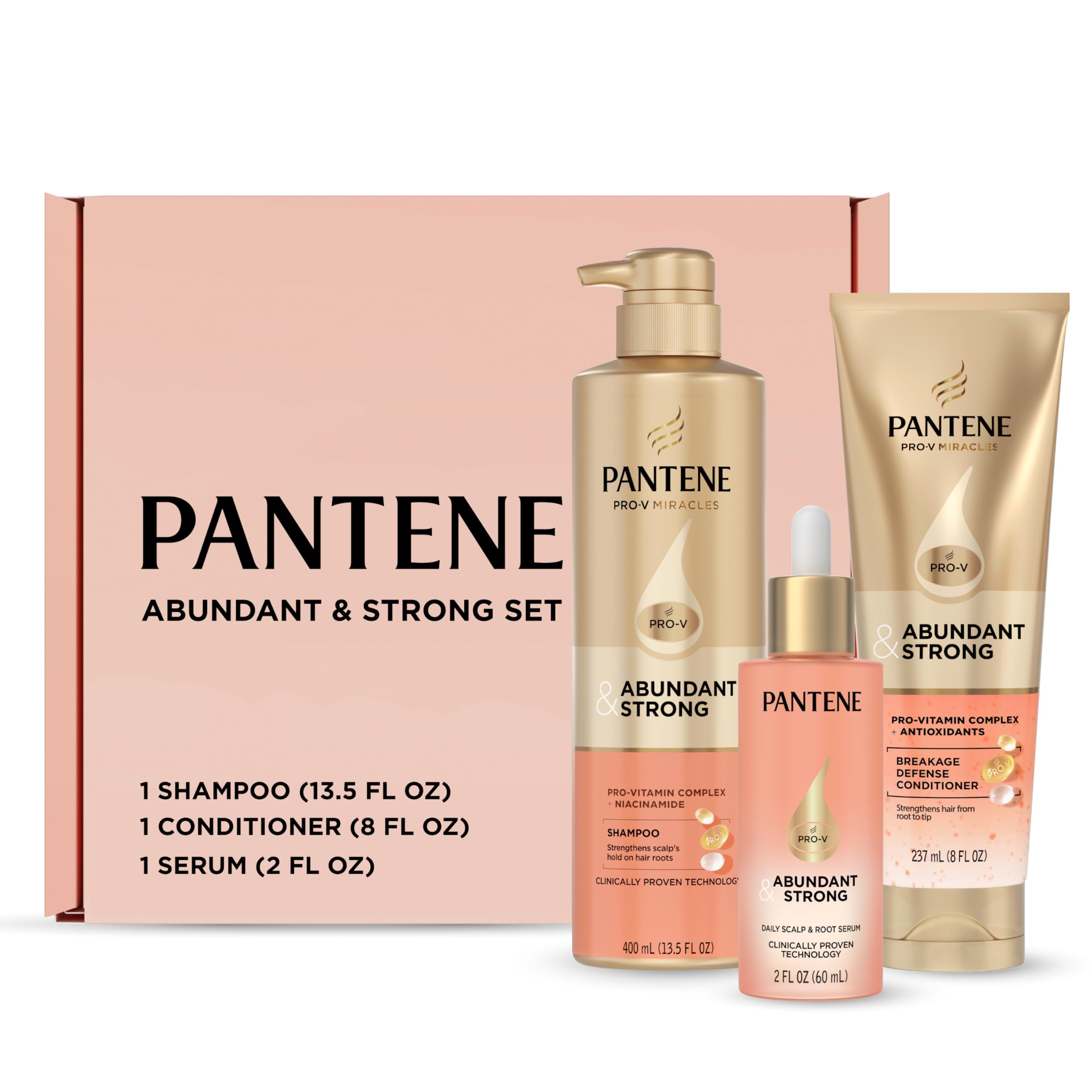 Pantene product label closeup displaying Pro‑Vitamin B5 Complex and niacinamide ingredients