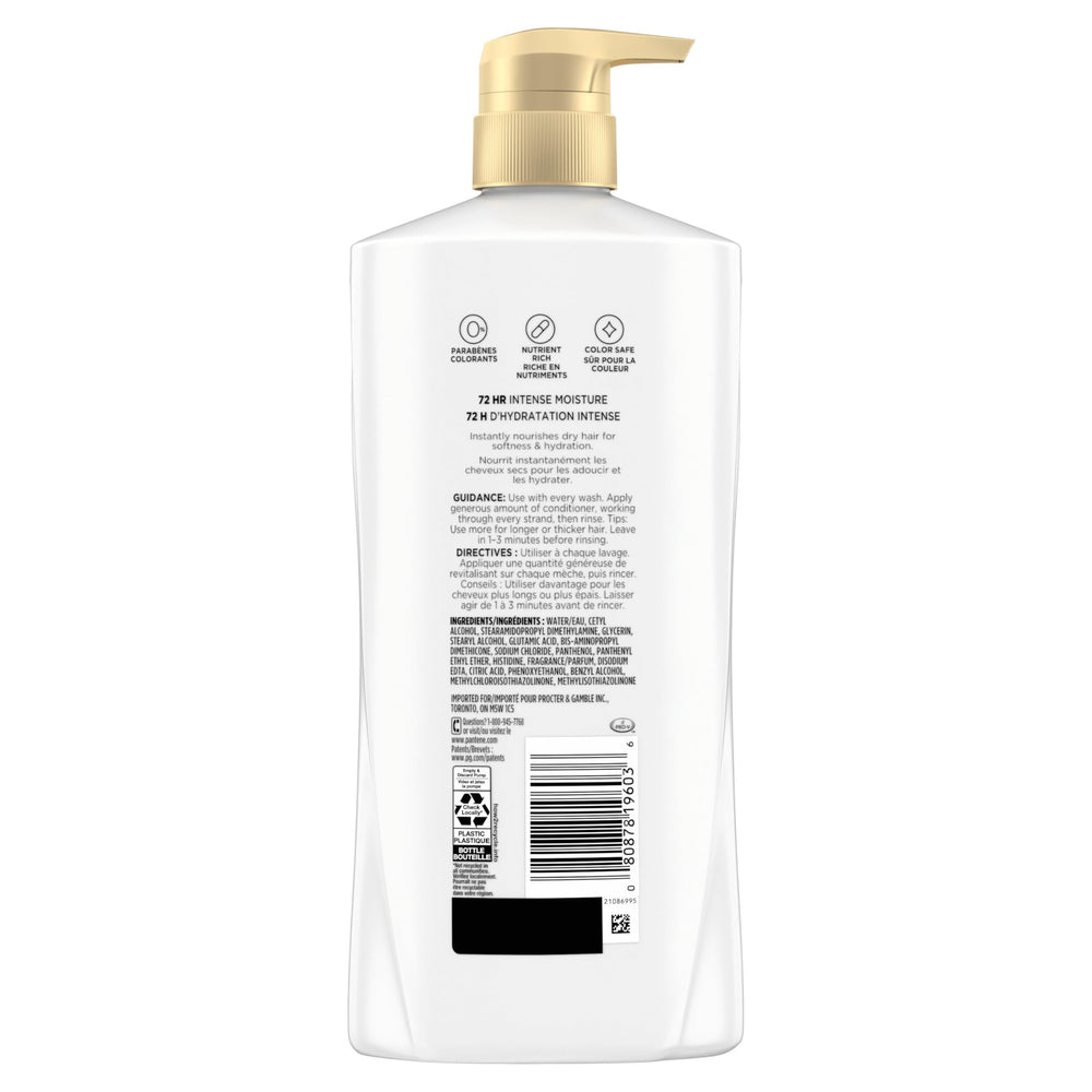 Pantene ingredient display with avocado macadamia apricot oils highlighting nourishment