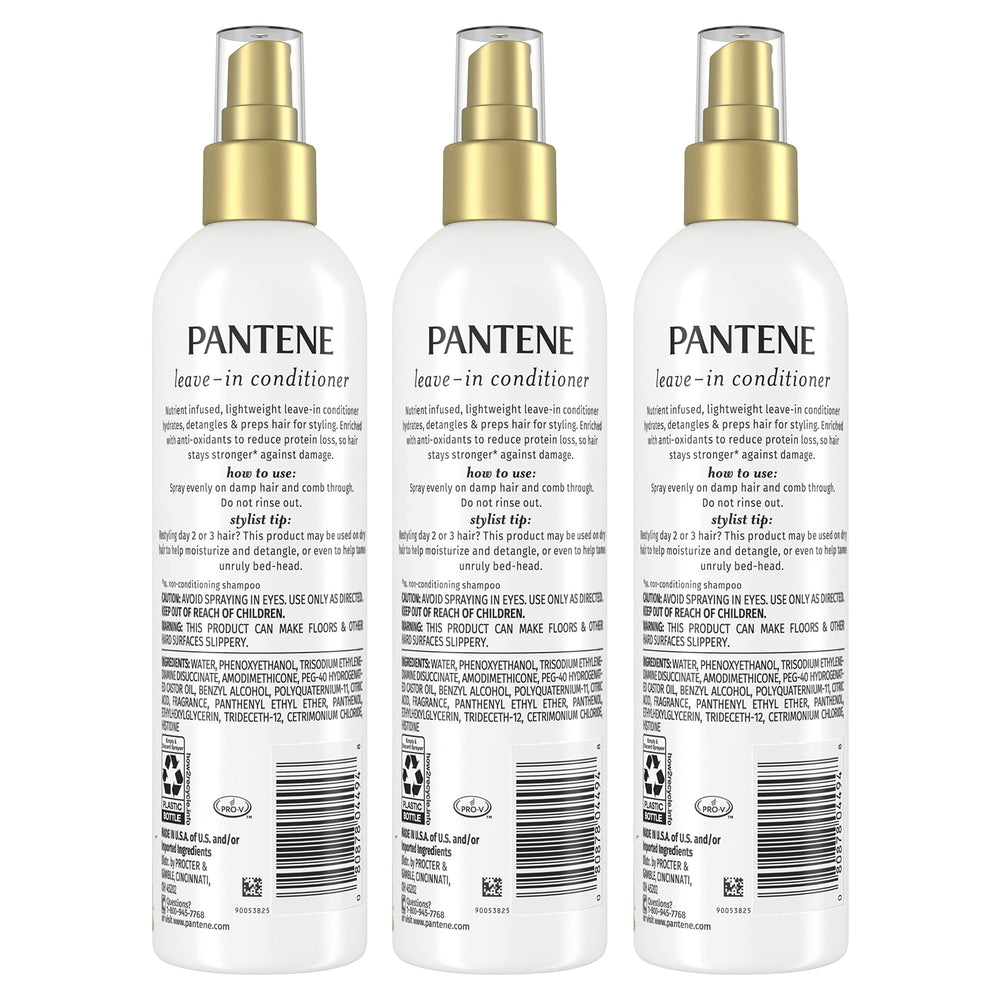 Pantene bottle in hand to show 8.5 fl oz size and travel convenience