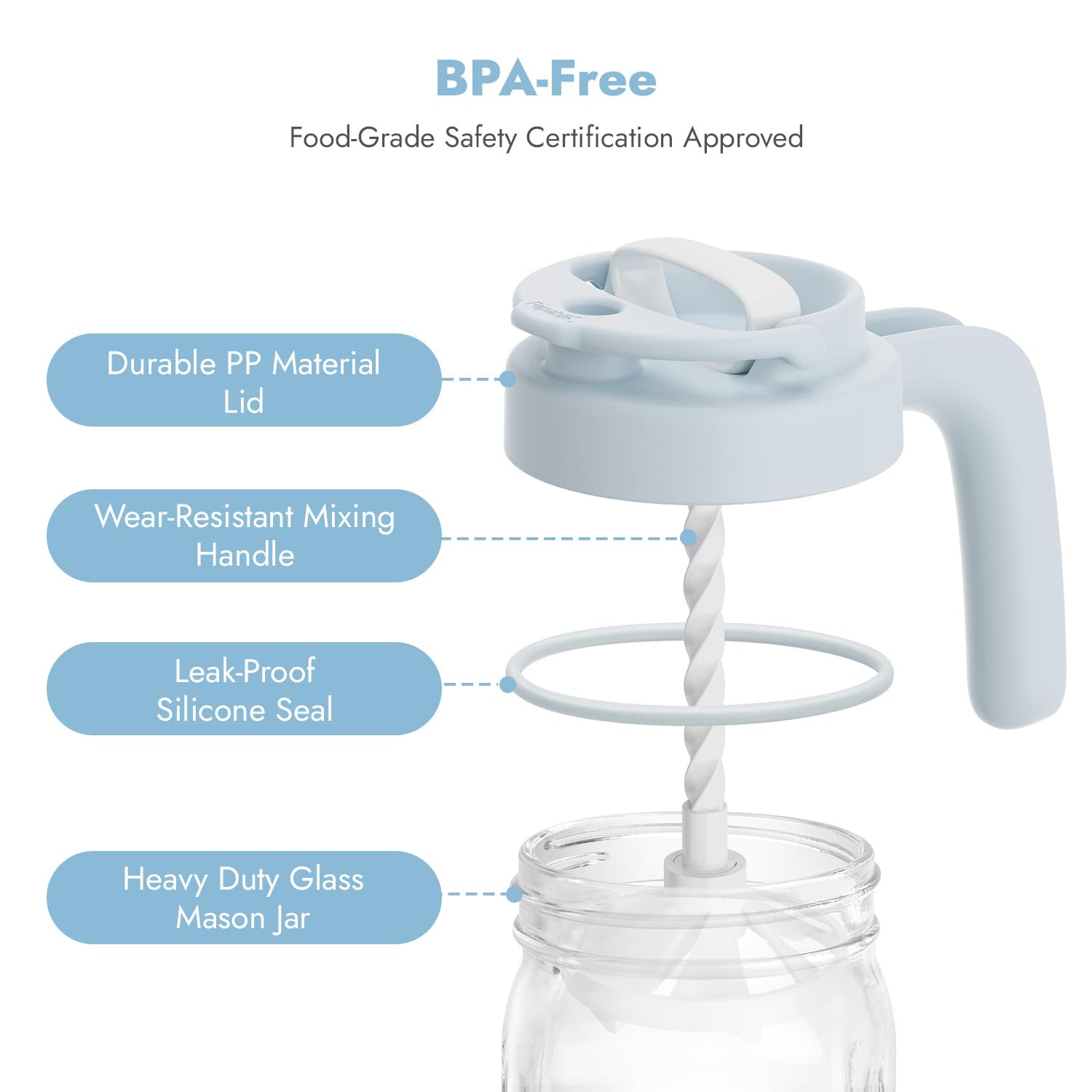 Papablic pouring into baby bottle showing smooth pour and reduced foam