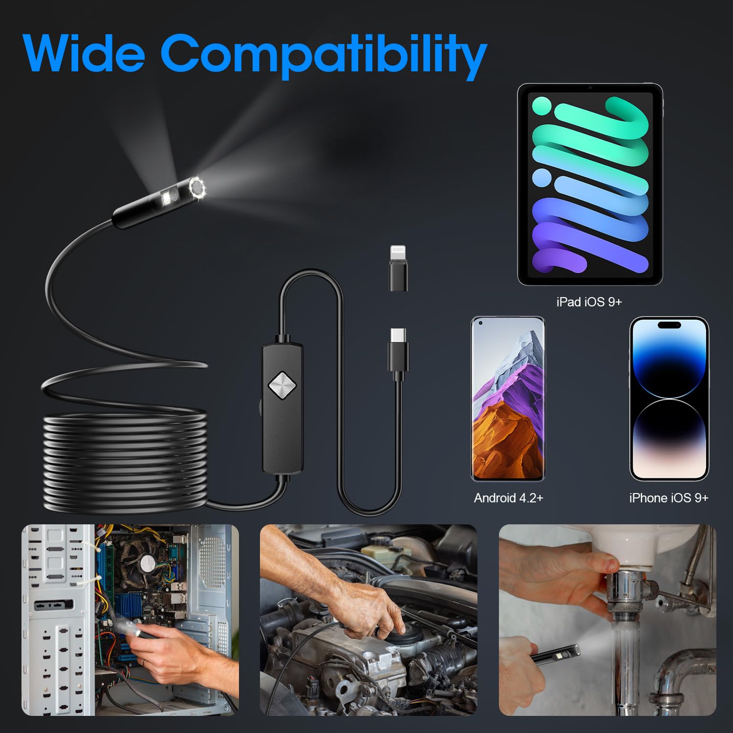 PAPIBLU on a workbench photographing inspection setup for professional workflow
