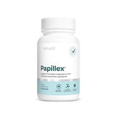 Papillex bottle front view displaying label and organic look benefits
