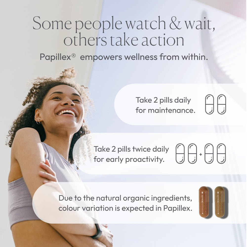 Papillex organic badge on packaging signaling clean ingredients and quality