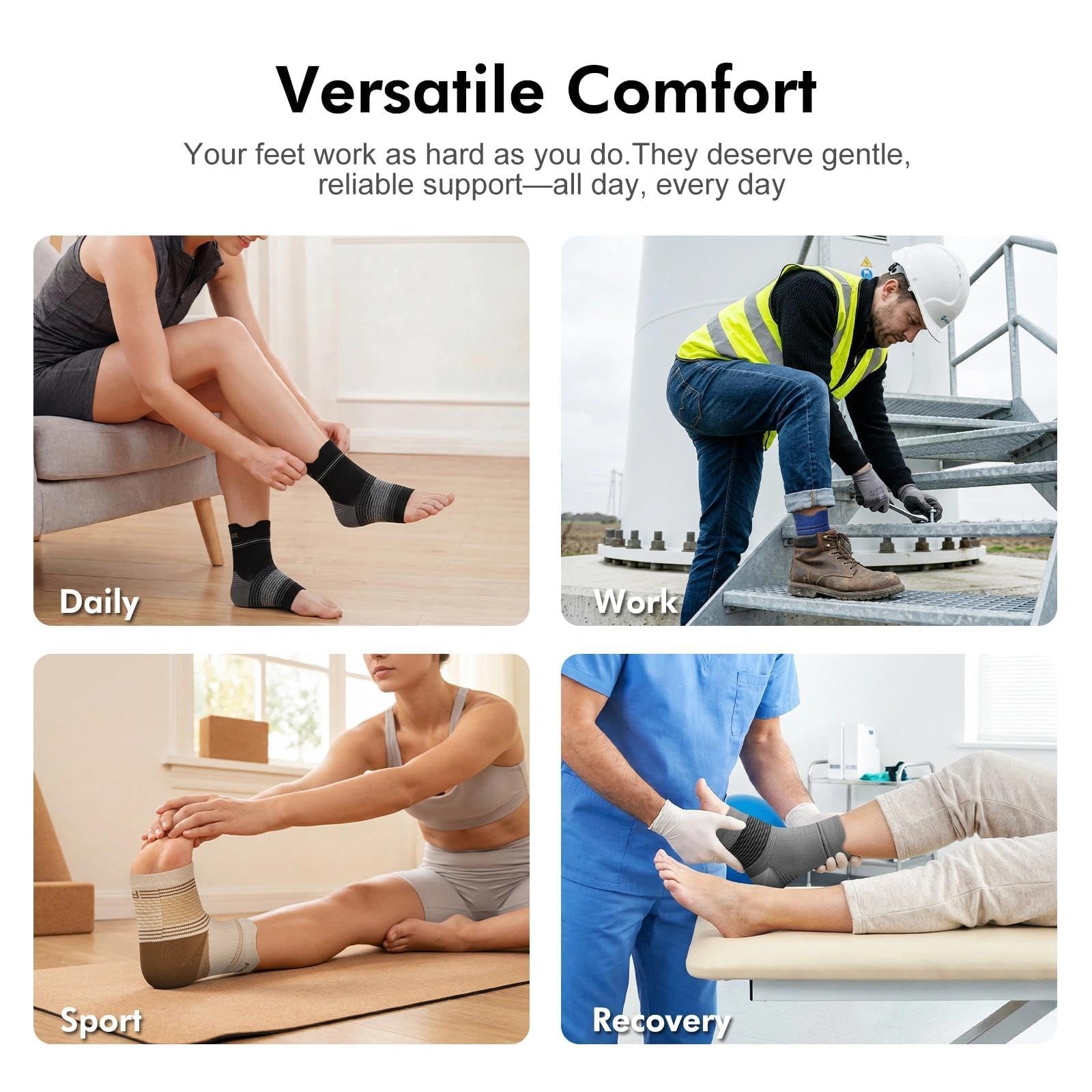PAPLUS lifestyle image with older couple enjoying activity with supported feet