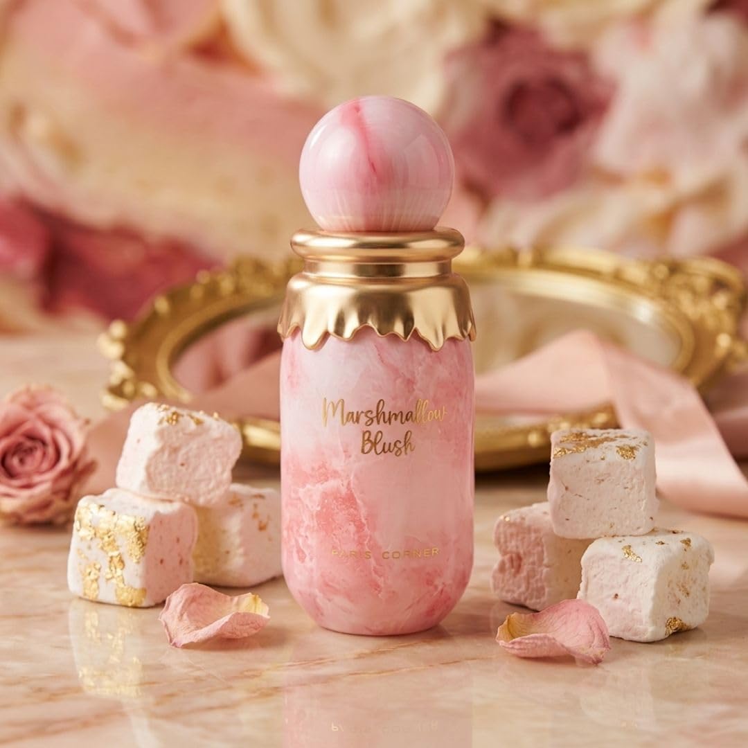 Paris Corner notes board with strawberry, vanilla, marshmallow depicting scent layers