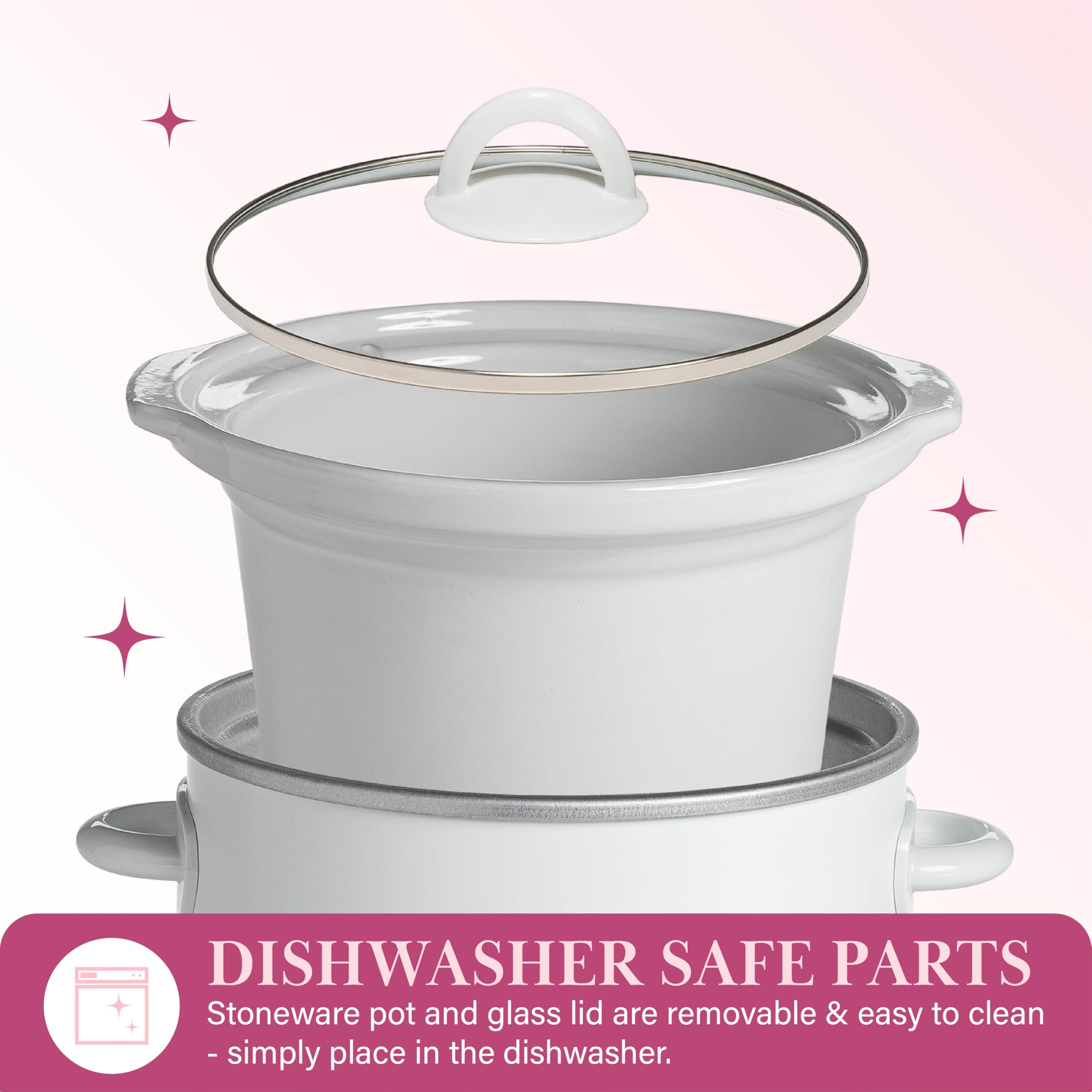 Paris Hilton slow cooker in use simmering stew to illustrate hands‑free cooking benefit