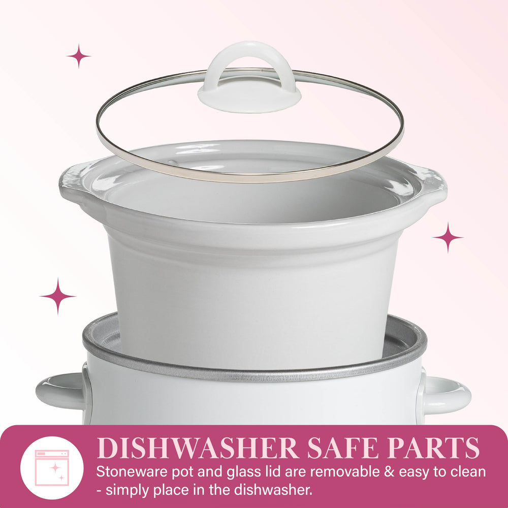 Paris Hilton slow cooker in use simmering stew to illustrate hands‑free cooking benefit