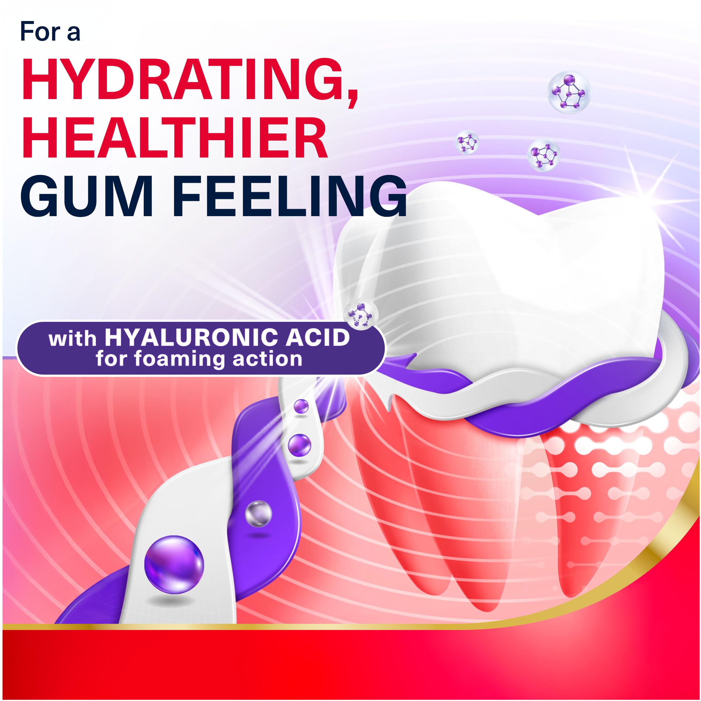 parodontax brushing demo focusing on gumline for targeted plaque control