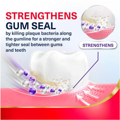 parodontax tube close-up label highlighting gum health benefits