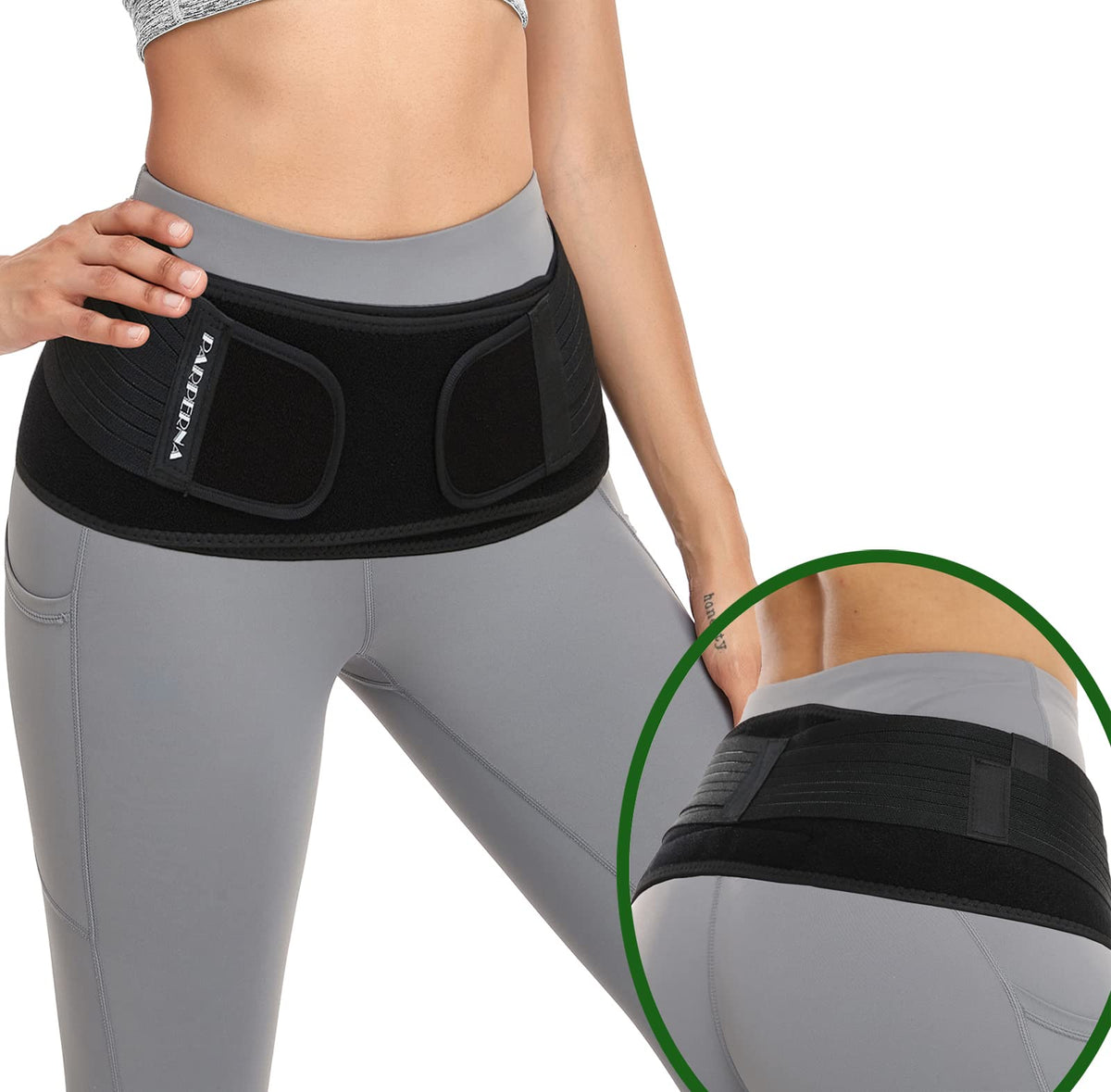 PARPERNA front view of belt and packaging showing complete support