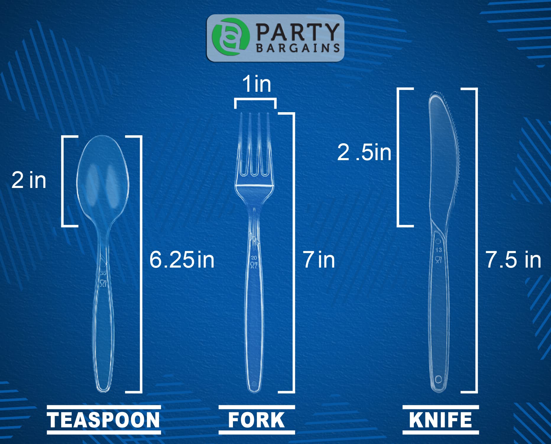 Party Bargains SAPPHIRE fork close-up highlighting sturdy tines and grip