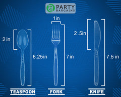 Party Bargains SAPPHIRE fork close-up highlighting sturdy tines and grip