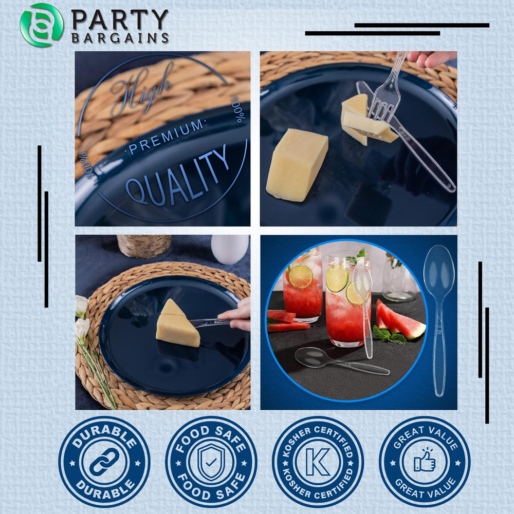 Party Bargains SAPPHIRE spoon detail showing bowl shape for liquids