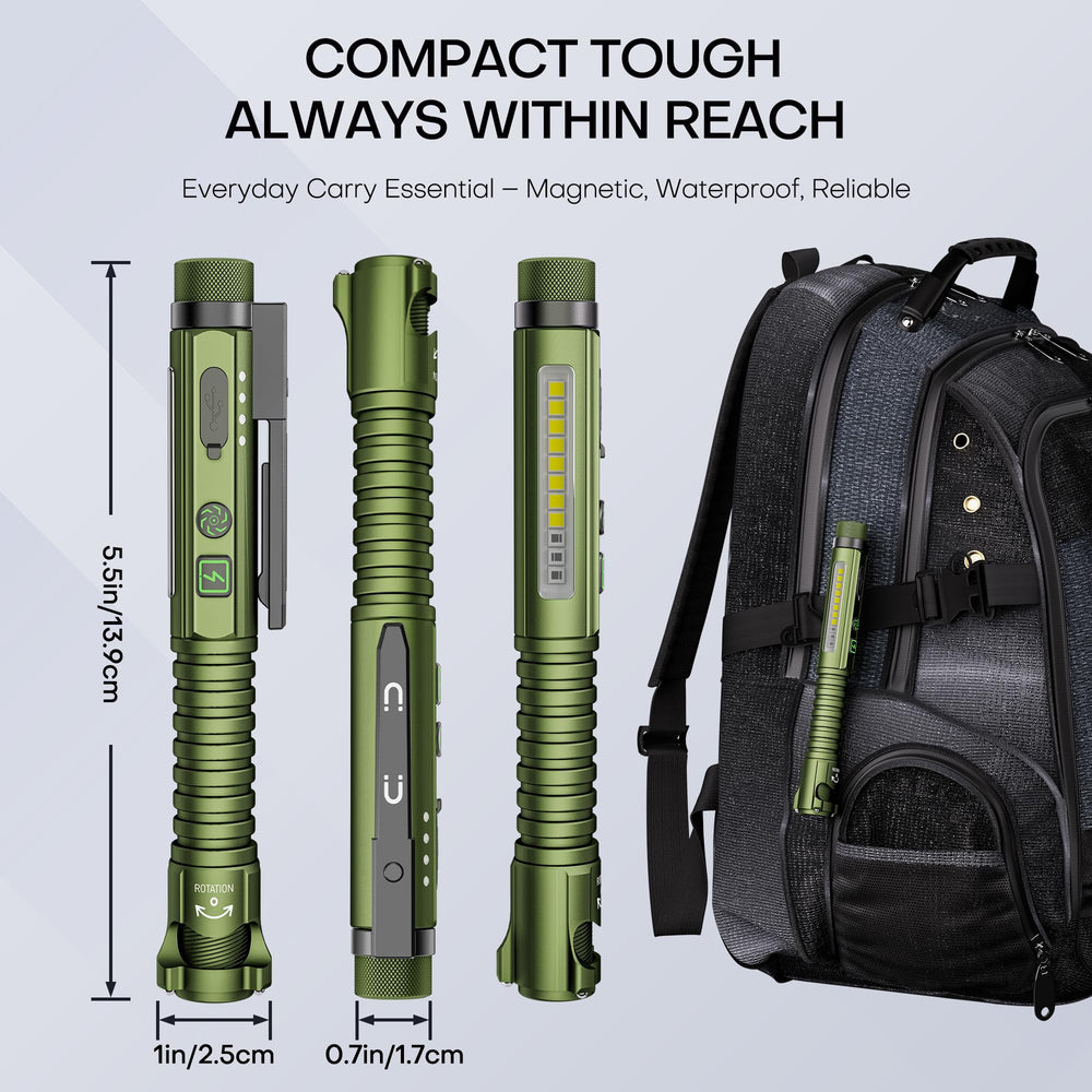 PASIION beside keys to show compact pocket size and easy everyday carry benefit