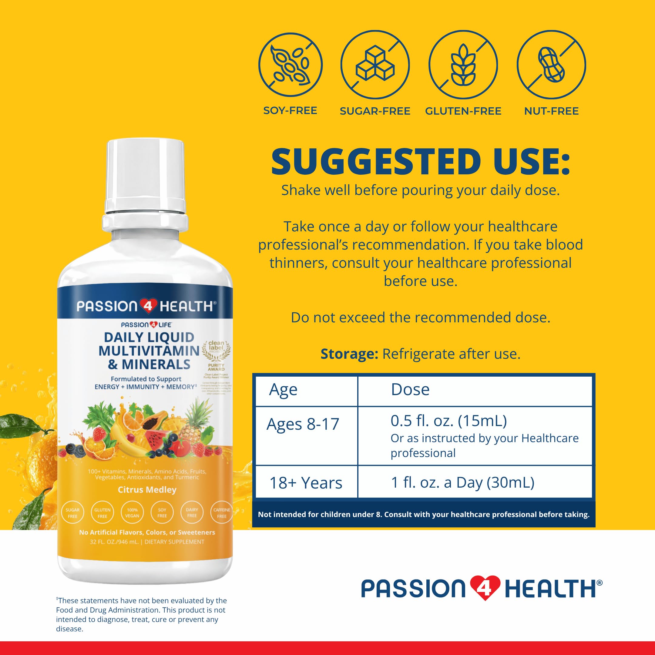 Passion 4 Life family taking the multivitamin at breakfast to simplify routines