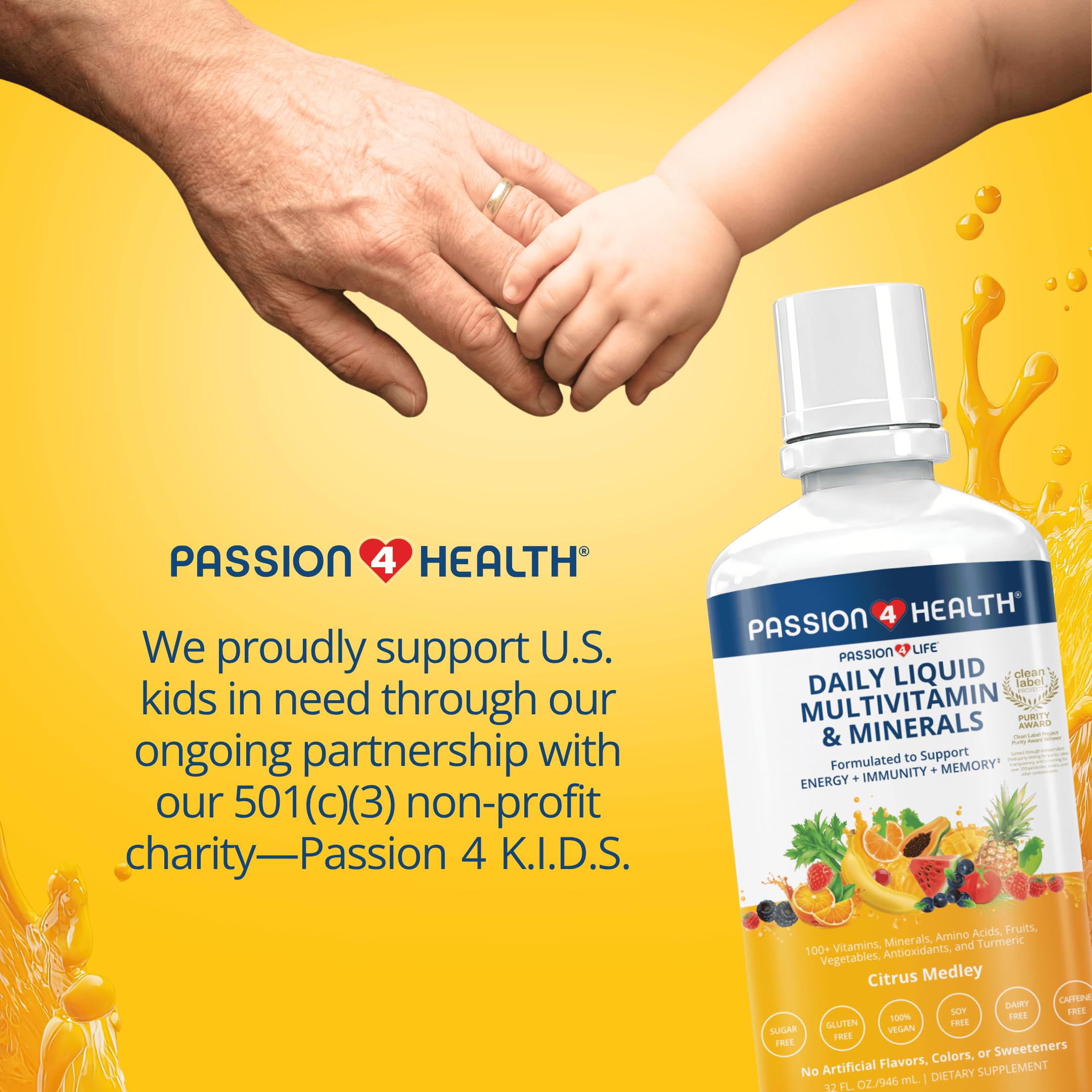 Passion 4 Life boxed packaging and bottle showing what arrives with each purchase