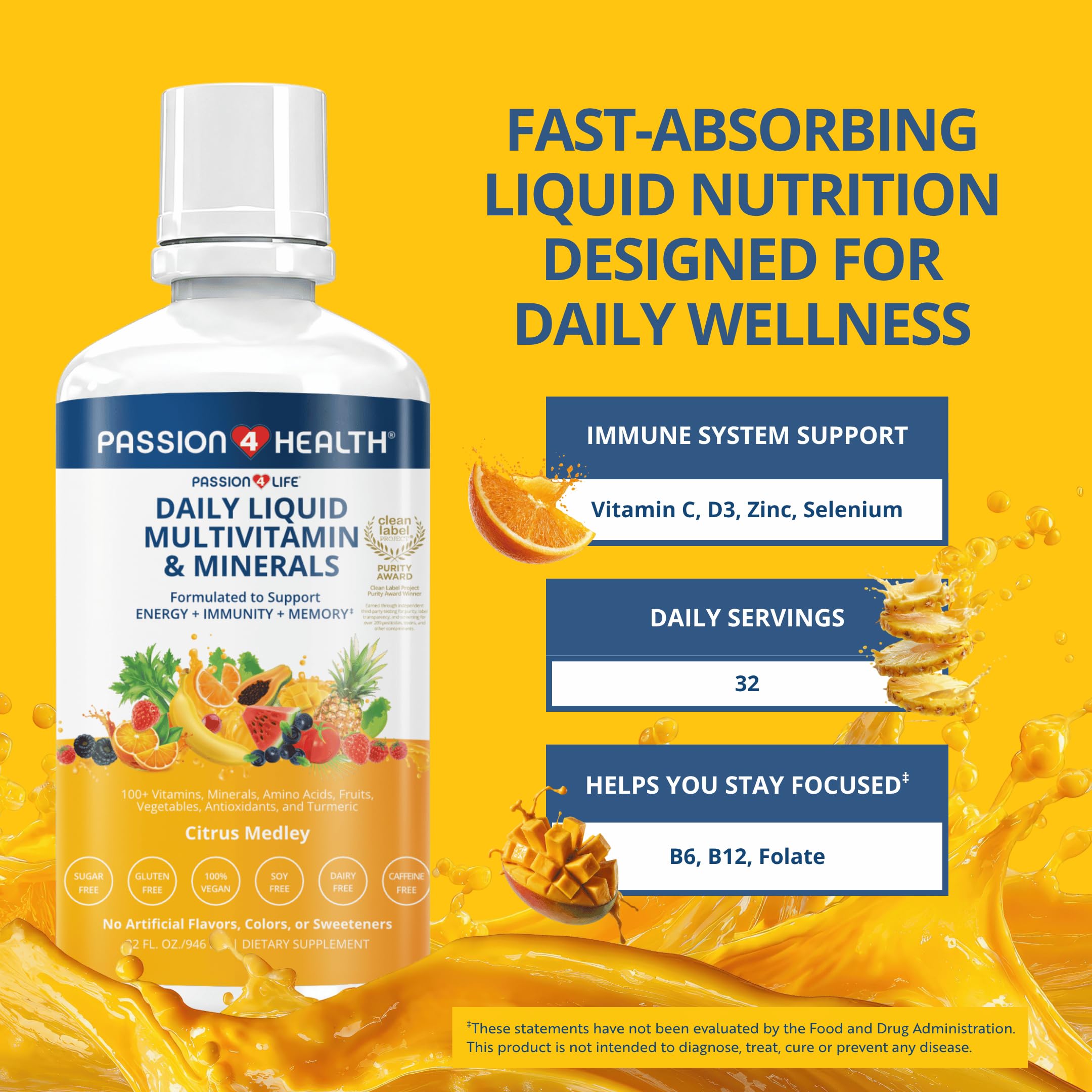 Passion 4 Life served in a small glass to show sugar-free flavor convenience
