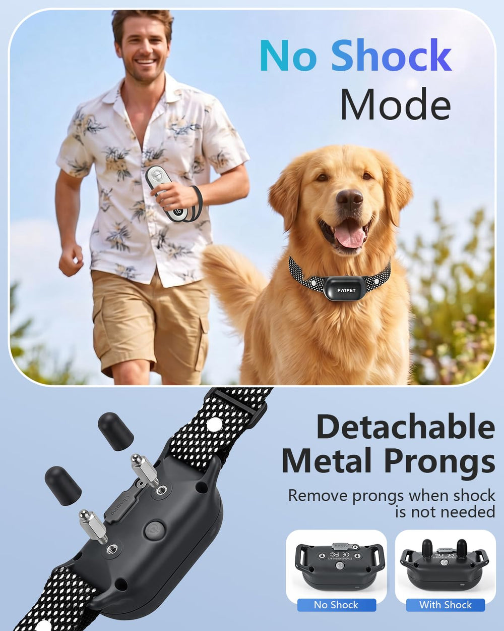 PATPET collar fitted on medium dog demonstrating secure fit