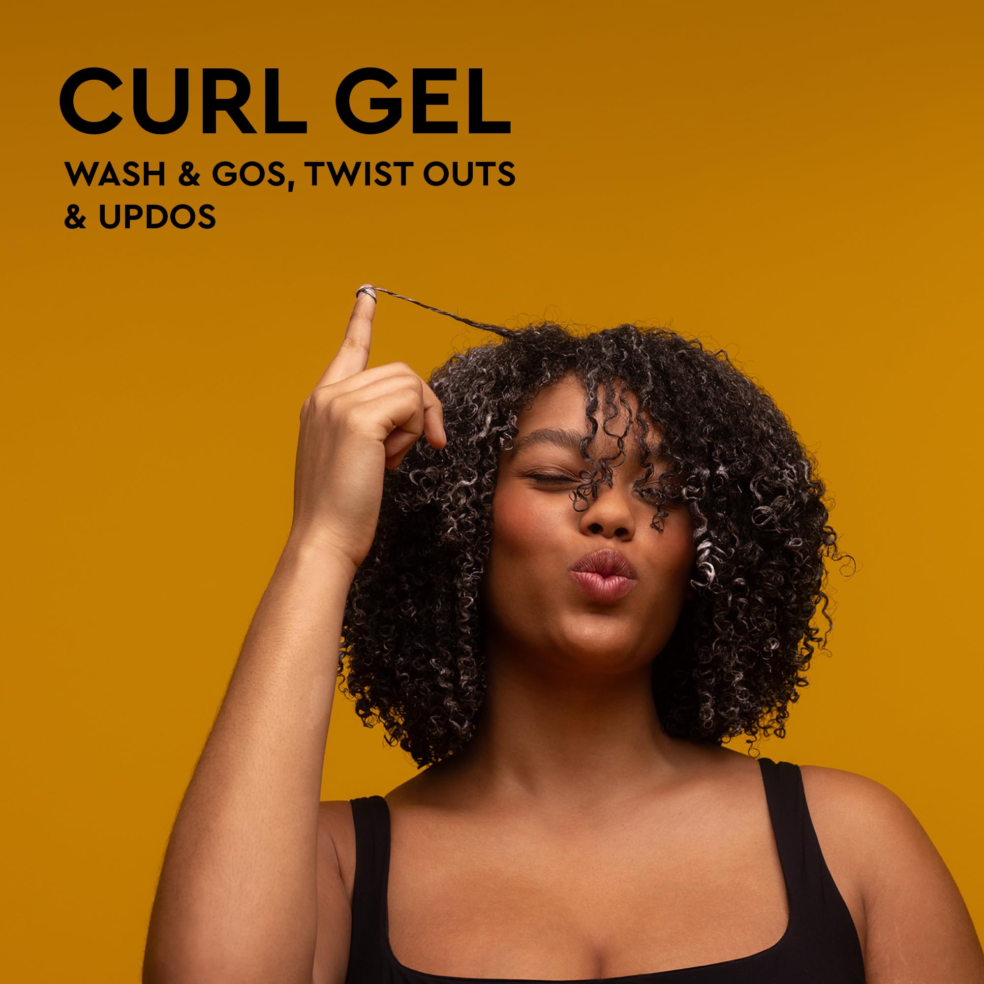 PATTERN curl gel on model while diffusing to illustrate enhanced curl definition and volume
