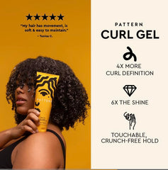 PATTERN curl gel ingredient label close-up showing aloe vera, coconut oil, cacay oil benefits