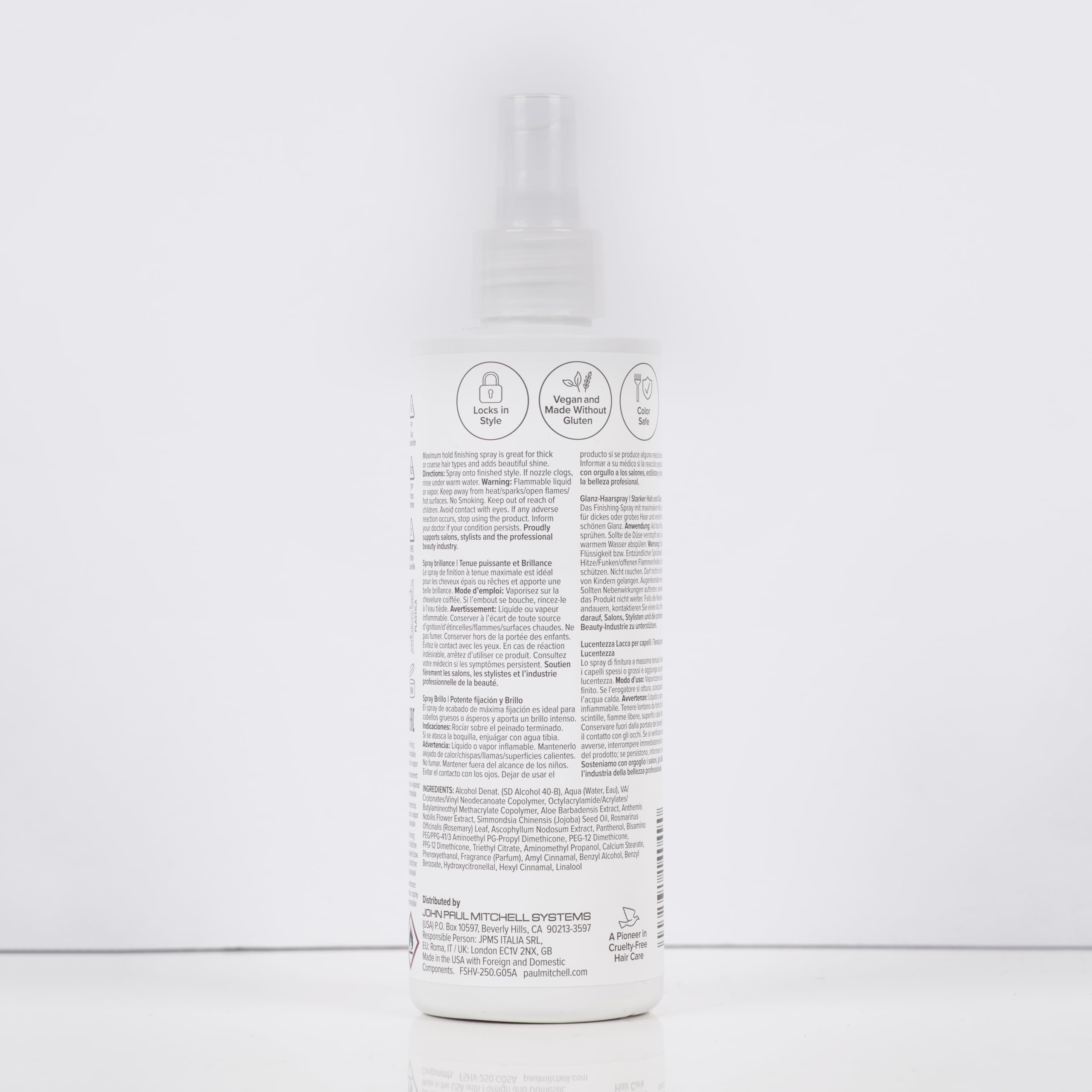 Paul Mitchell packaging detail showing recycled material and eco-conscious benefit