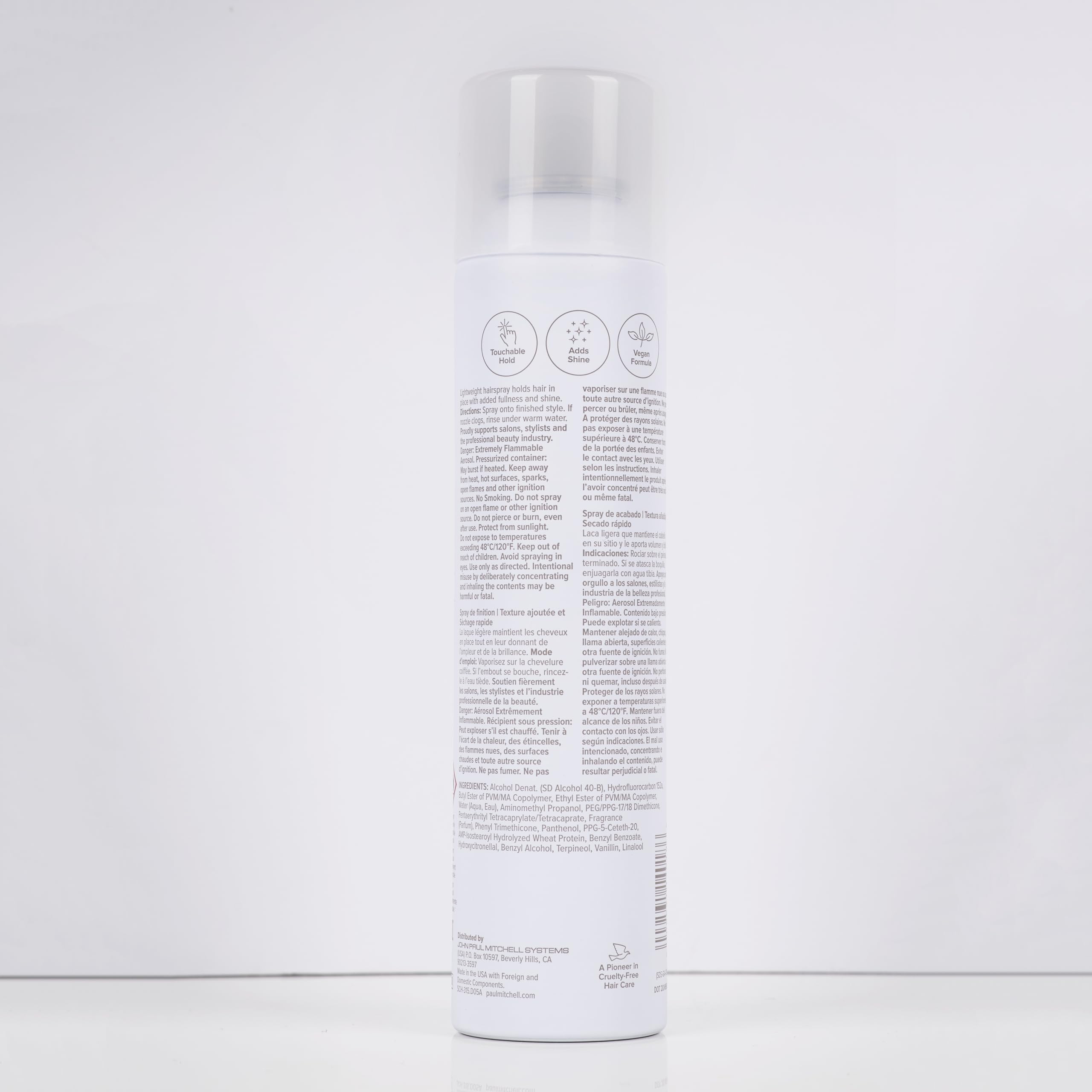 Paul Mitchell on bathroom vanity lifestyle shot suggesting salon-quality at-home benefit