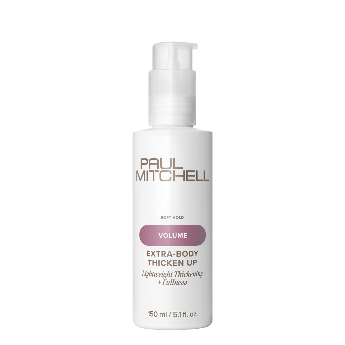 Paul Mitchell front packaging shows product and lightweight volumizing benefit
