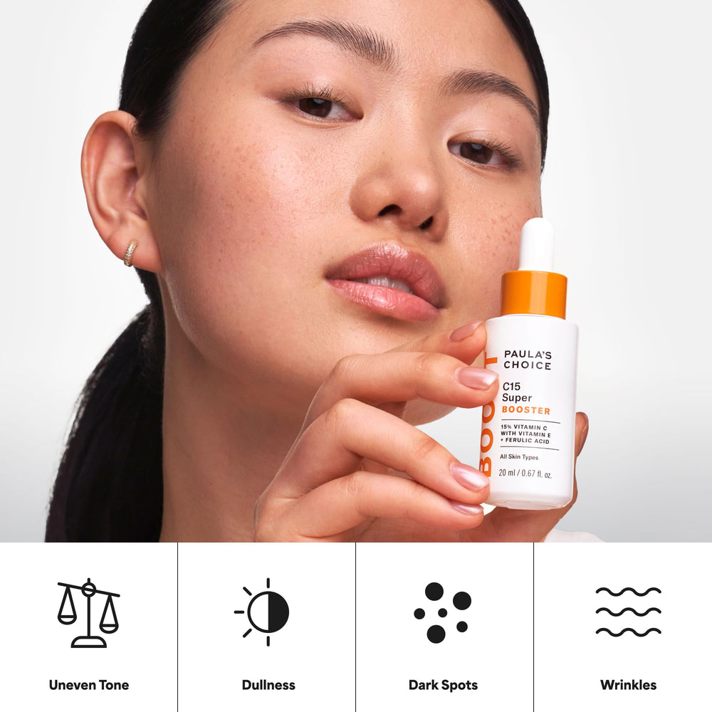 Paula's Choice closeup of formulation notes referencing ferulic antioxidant