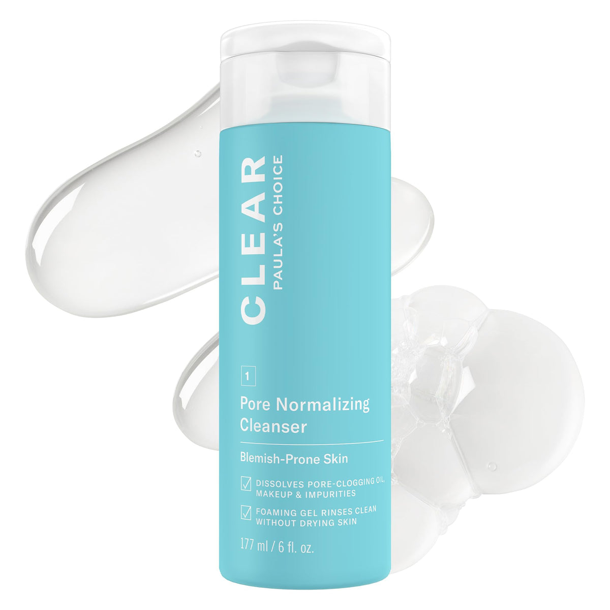 Paula's Choice CLEAR front packaging showing product label and size benefits