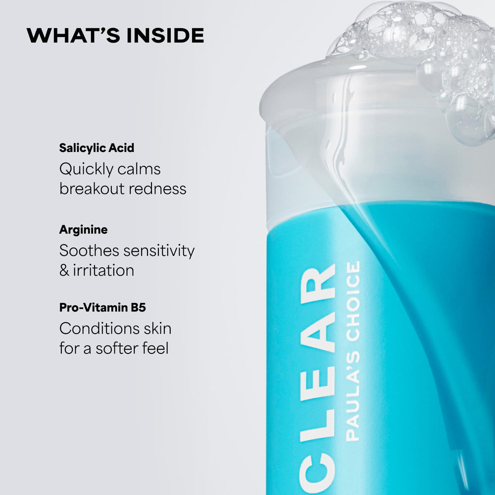 Paula's Choice CLEAR gel texture close-up highlighting gentle, soothing formula