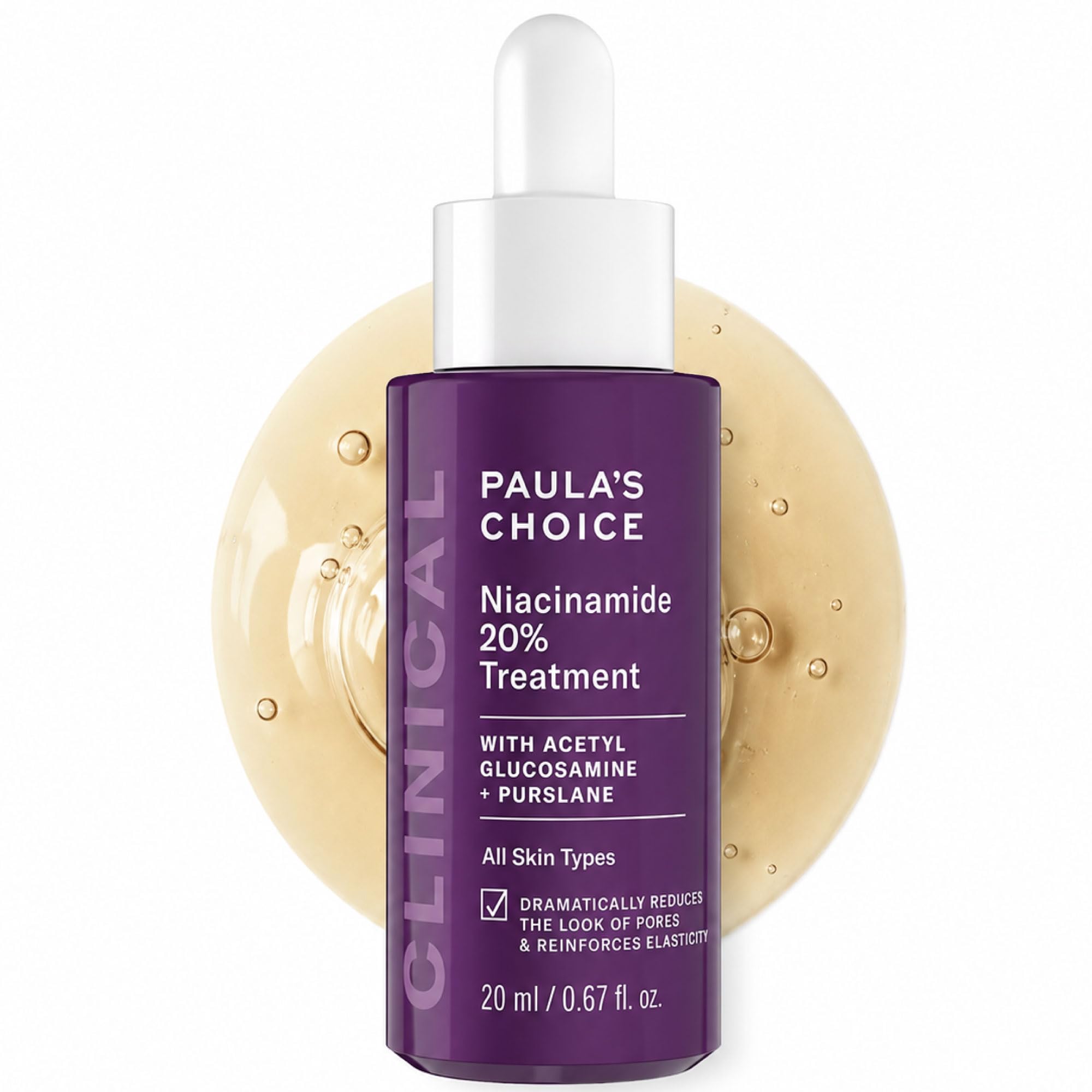 Paula's Choice front bottle showing serum packaging and clarity benefit