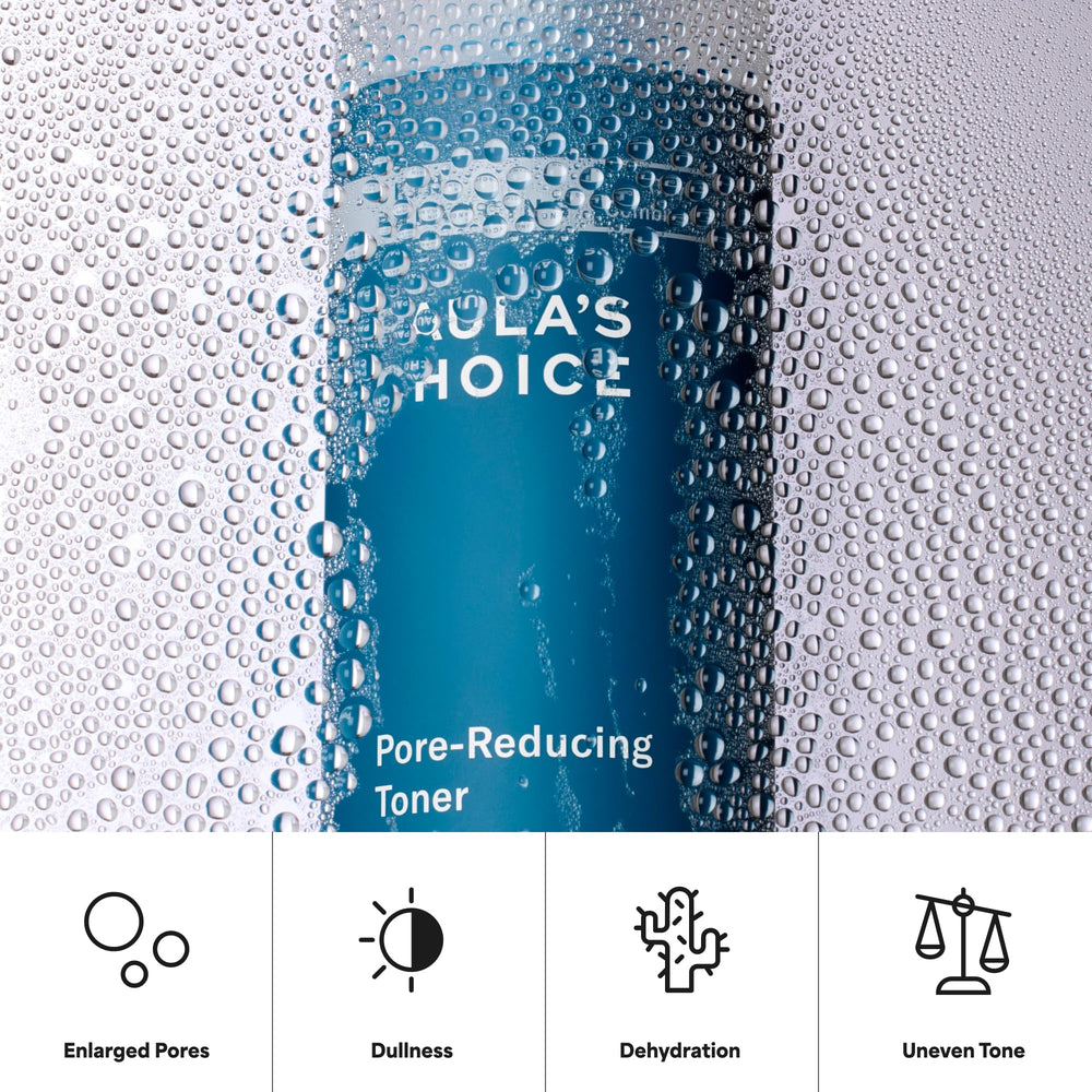 Paula's Choice toner next to cleanser illustrating step in skincare routine