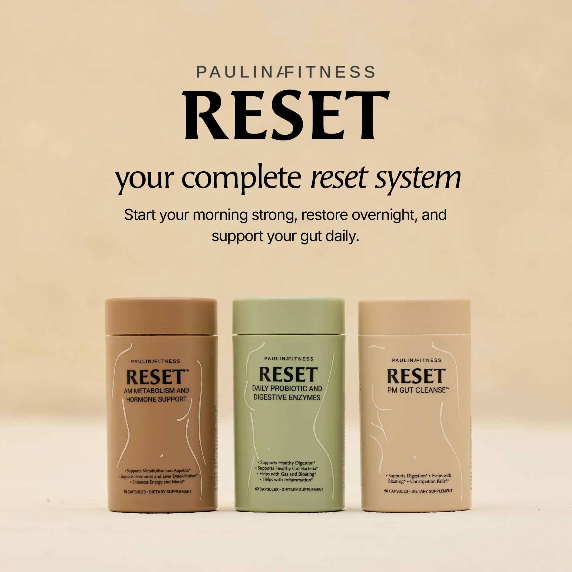 Paulina Fitness woman smiling in morning after using Reset PM for freshness