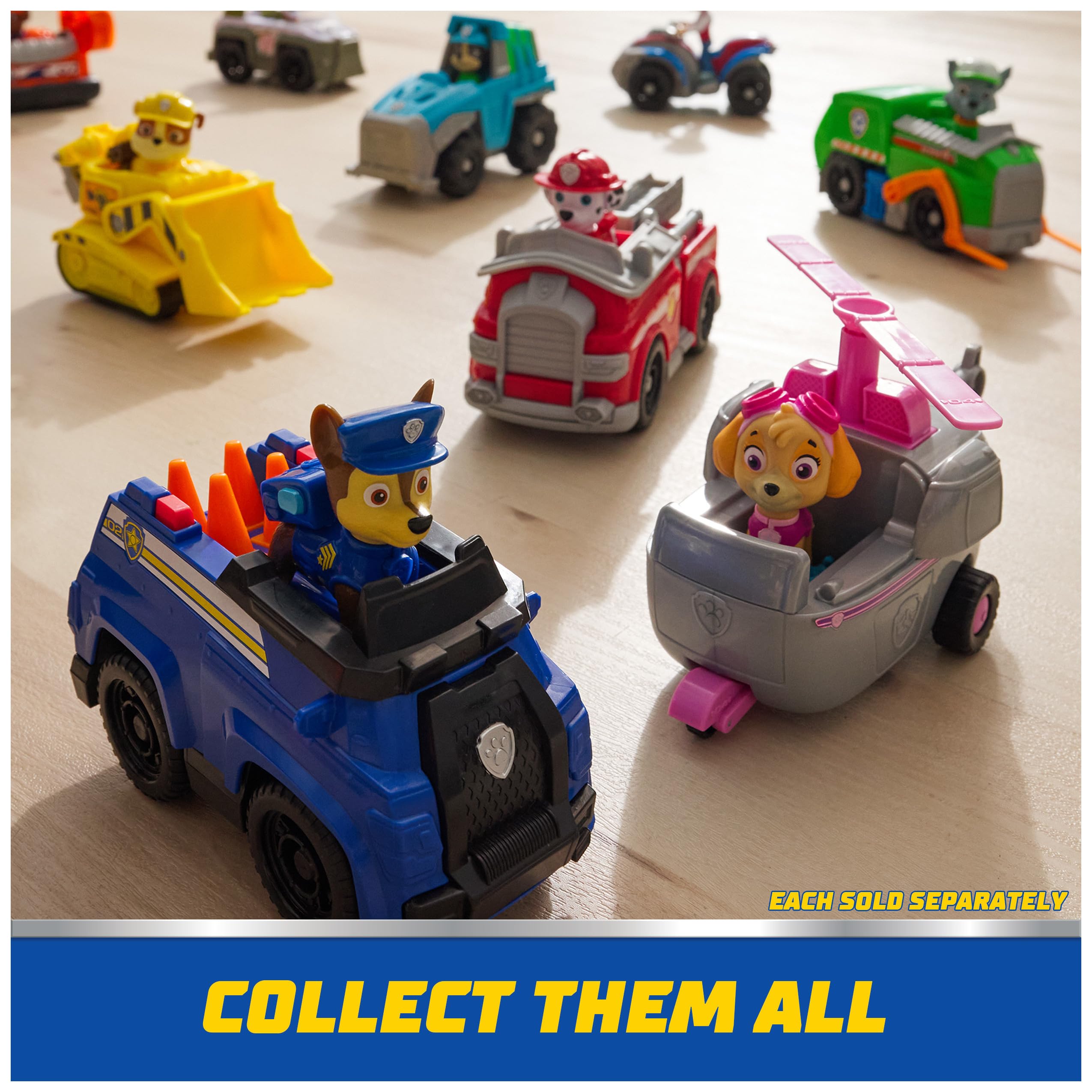 Paw Patrol driver seat with Everest installed for secure play and easy clipping