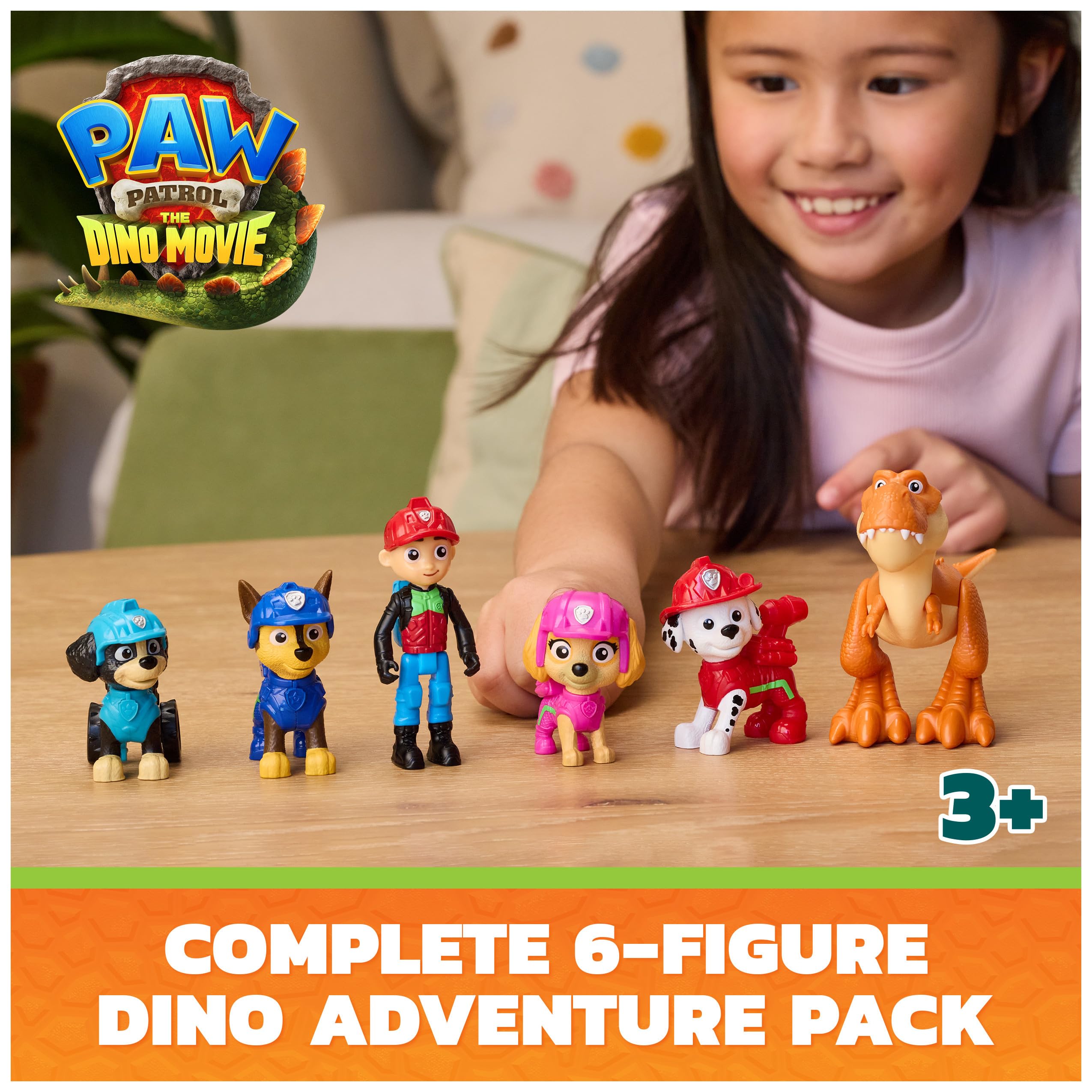 PAW Patrol lineup front view highlighting characters and benefit: clear character recognition