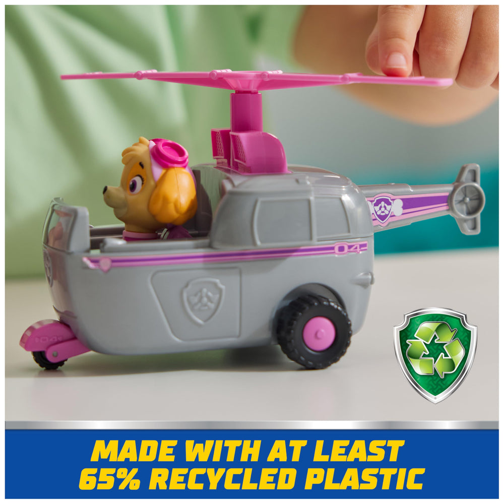 Paw Patrol helicopter propeller detail showing movable rotor for action