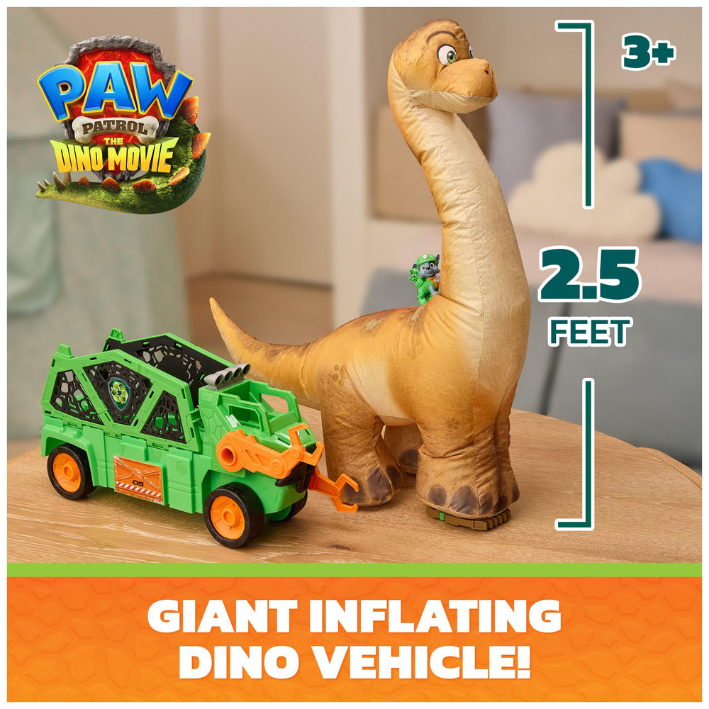 PAW Patrol inflated dinosaur towering with bright colors, inspiring large-scale pretend play
