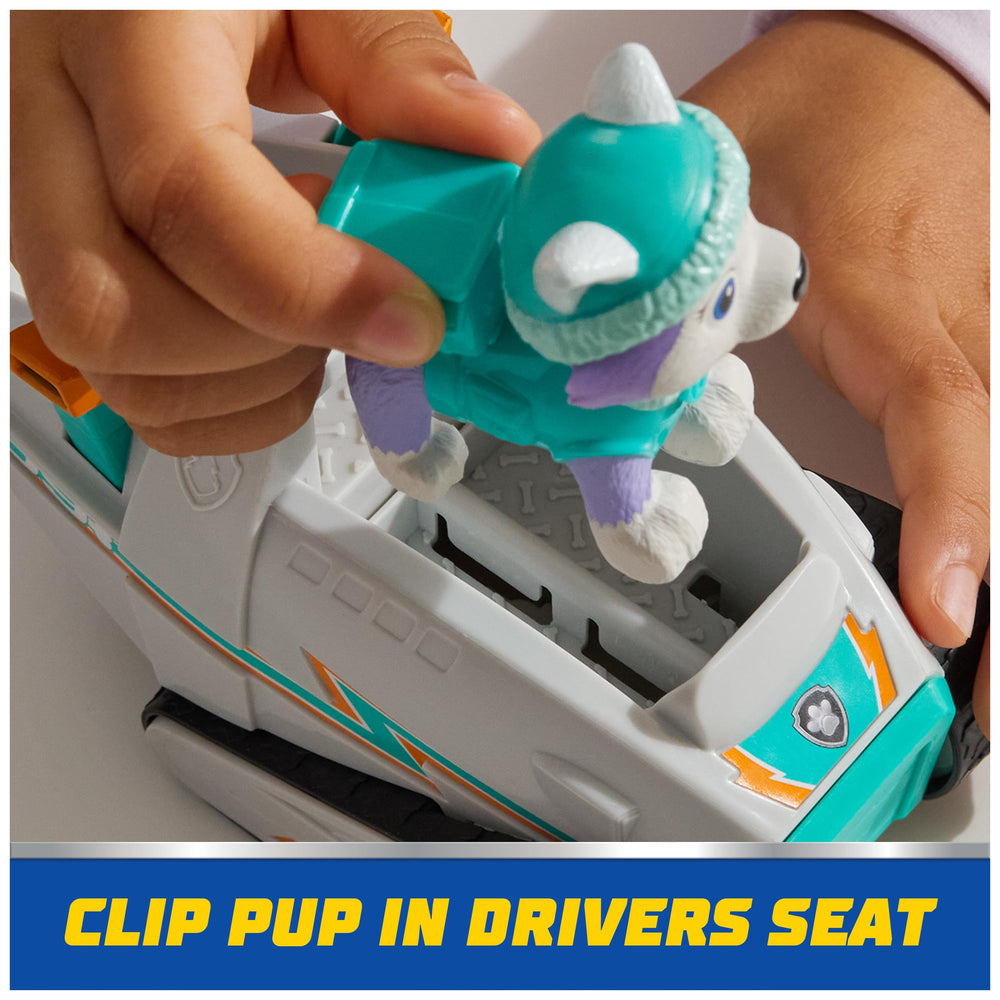 Paw Patrol recycled-plastic badge detail noting eco-conscious material use