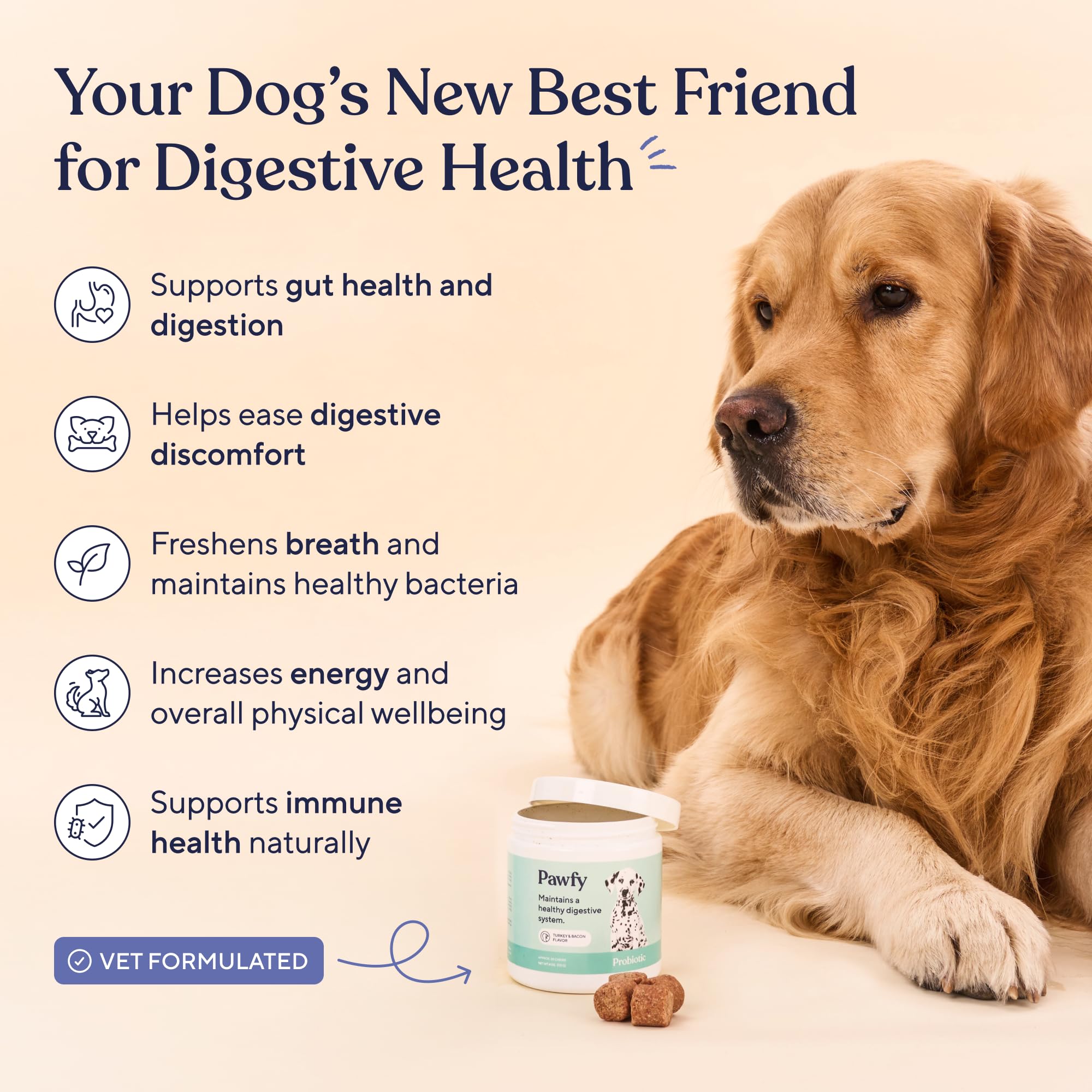 Pawfy chew close-up texture highlighting palatable, easy-to-chew benefit