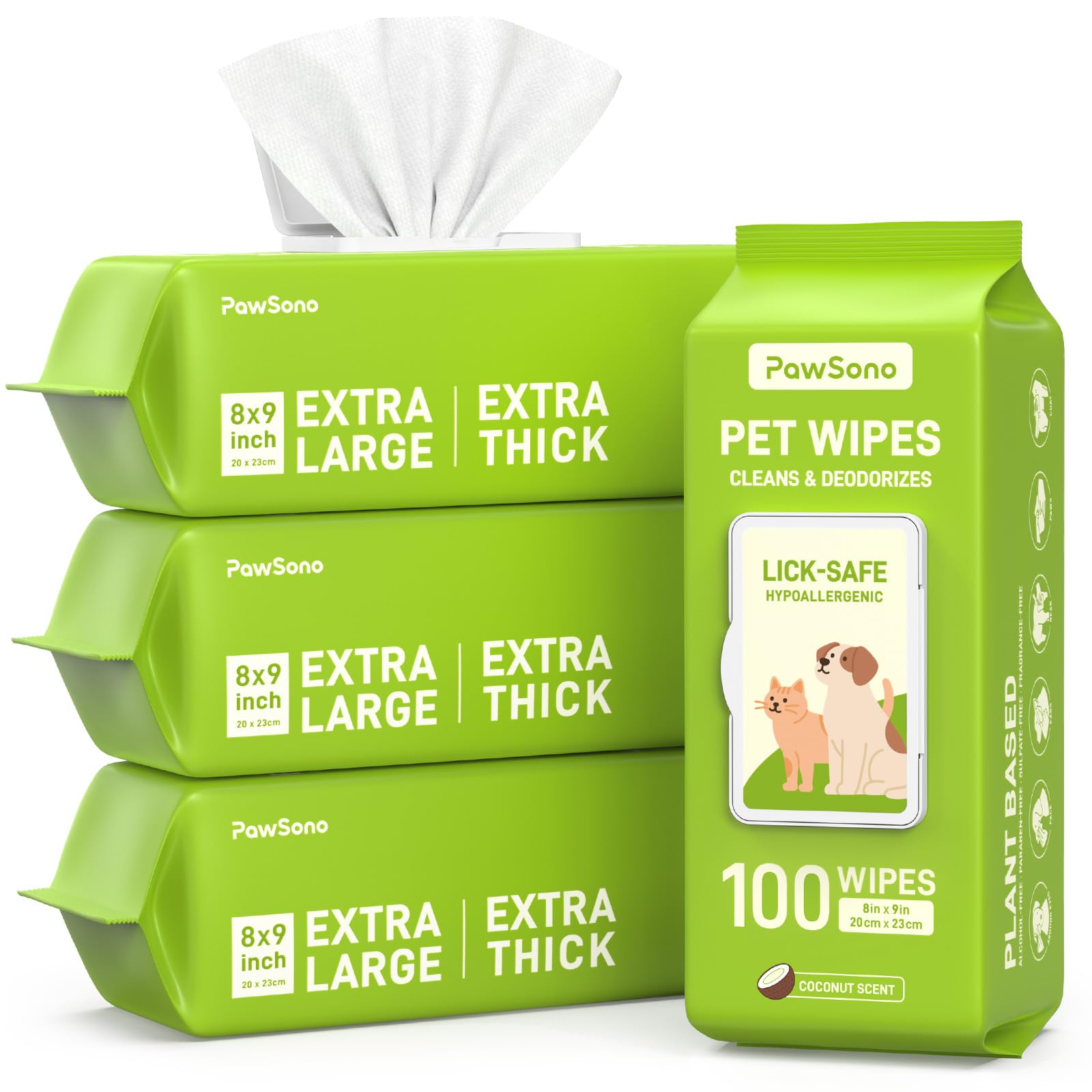 PawSono front packaging showing 400-count value and features
